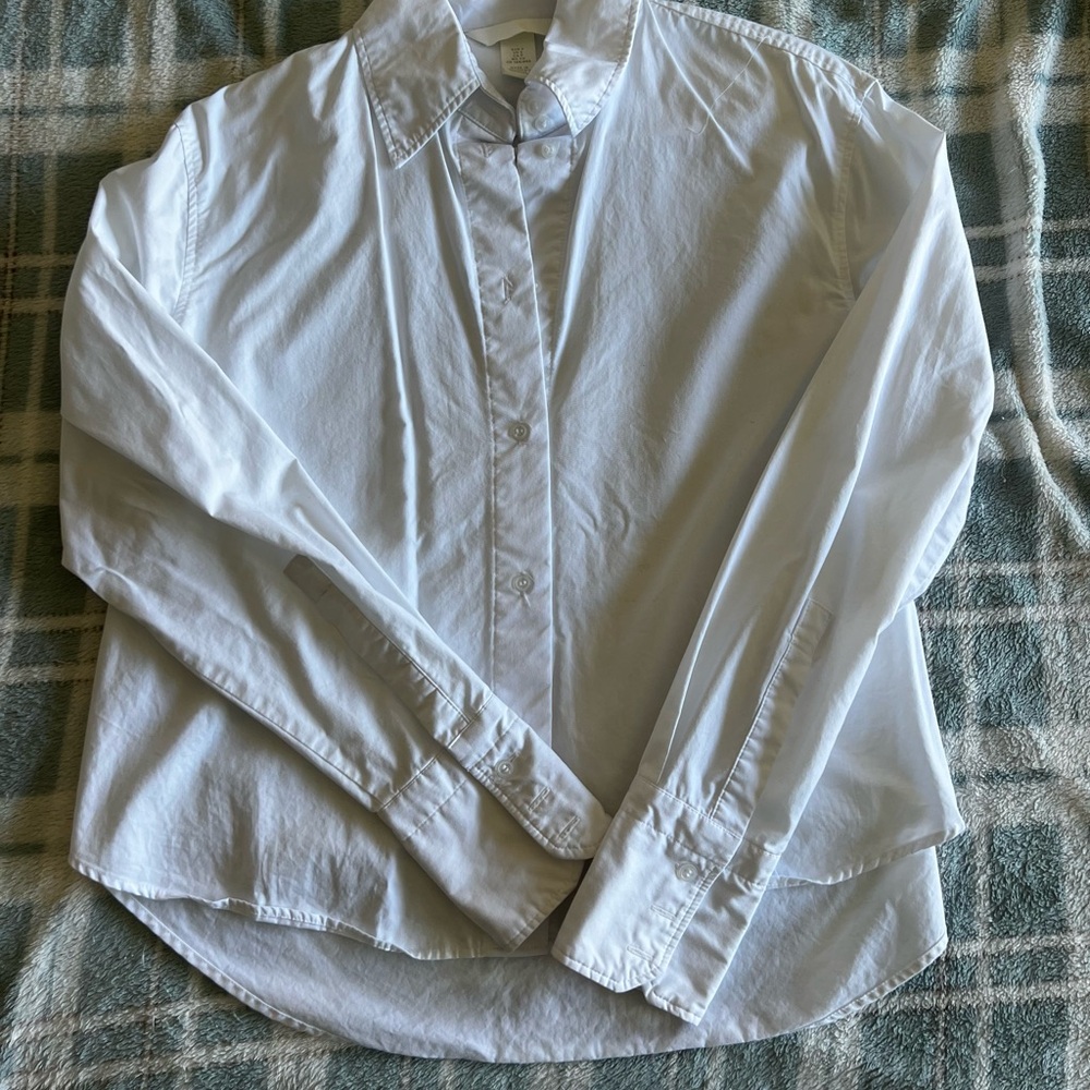 Whit button up long sleeve from H&M